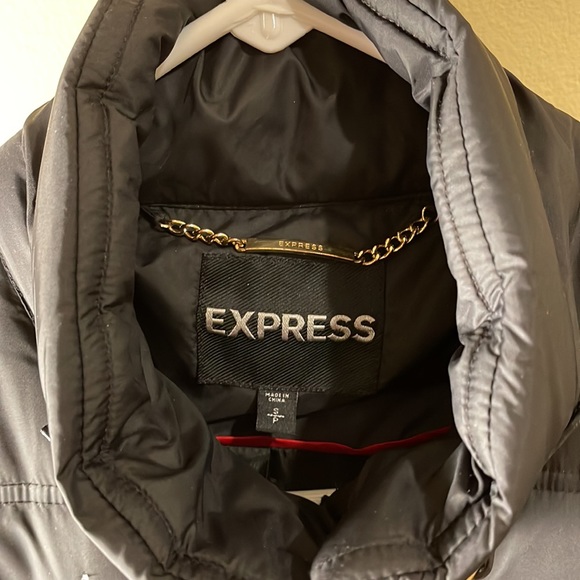 Express Womens Black Puffer Coat - Picture 5 of 9